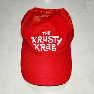 The Krusty Krab Official Mad Engine Red Snap Back Hat Nickelodeon SpongeBob